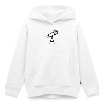 Teleskop - Kinder Premium Organic Hoodie - Weiß - Vorne - AI Model Kid Female (0cm)