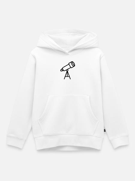 Teleskop - Kinder Premium Organic Hoodie - Weiß