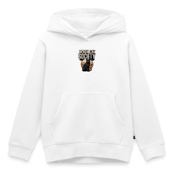Halloween du Chat Noir – Société du Chat Noir - Sweat Premium à capuche enfant bio - blanc - Devant - AI Model Kid Female (0cm)