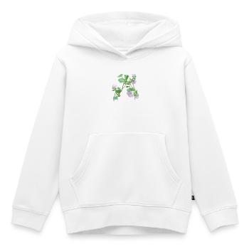 Photo de mes mauves semées moi-même - Sweat Premium à capuche enfant bio - blanc - Devant - AI Model Kid Female (0cm)