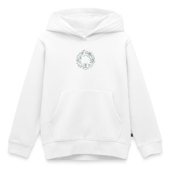 Couronne de plantes vertes - Sweat Premium à capuche enfant bio - blanc - Devant - AI Model Kid Female (0cm)