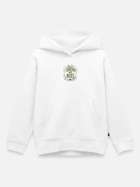 Lehrerin mit Herz! - Kinder Premium Organic Hoodie - Weiß