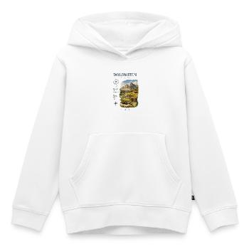 Dolomiten Alpenglück - Kinder Premium Organic Hoodie - Weiß - Vorne - AI Model Kid Female (0cm)