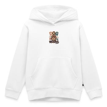 Dog Mom Dogs Mama Heart Dog Paw - Kids Premium Organic Hoodie - white - Front - AI Model Kid Female (0cm)