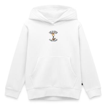 Warum fragen mich die Leute, ob ich eine Hand brau - Kinder Premium Organic Hoodie - Weiß - Vorne - AI Model Kid Female (0cm)