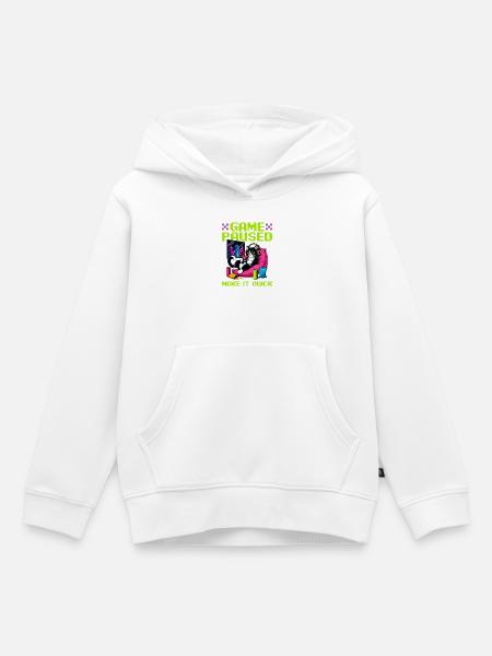 Gamer Gaming Cat Video Game - Kinder Premium Organic Hoodie - Weiß