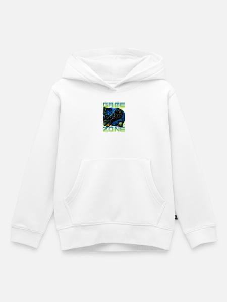 Gamer Gaming Cat Video Game - Kinder Premium Organic Hoodie - Weiß