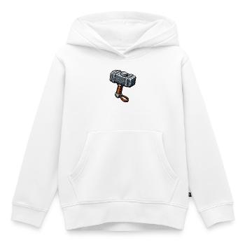 Mjölnir Runenhammer Grafik - Kinder Premium Organic Hoodie - Weiß - Vorne - AI Model Kid Female (0cm)