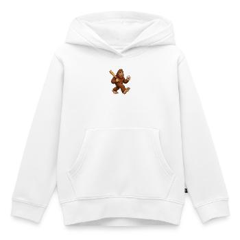 Baseball Bigfoot Sasquatch Lustiger Bigfoot Baseba - Kinder Premium Organic Hoodie - Weiß - Vorne - AI Model Kid Female (0cm)