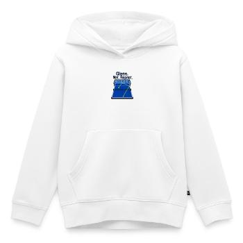 Padel-Tennisglas. Netz. Wiederholen. Vereinsregulärer Humo - Kinder Premium Organic Hoodie - Weiß - Vorne - AI Model Kid Female (0cm)
