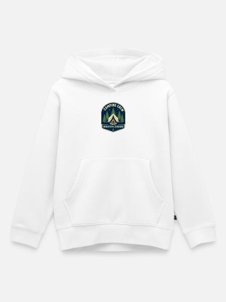 Camping Crew Draußen Zuhause - Kinder Premium Organic Hoodie - Weiß