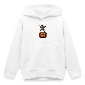 Boarisch Ninja – Retro Bayern Samurai Vintage Shir - Kinder Premium Organic Hoodie - Weiß - Vorne - AI Model Kid Female (0cm)