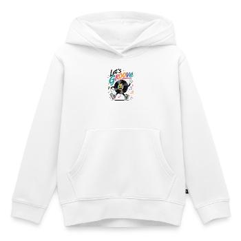 Let's Groove Schallplatte Retro Musik Design   - Kinder Premium Organic Hoodie - Weiß - Vorne - AI Model Kid Female (0cm)