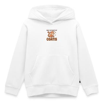 Ich werde leicht von Nasenbären abgelenkt. - Kinder Premium Organic Hoodie - Weiß - Vorne - AI Model Kid Female (0cm)