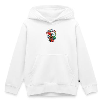 Verrücktes Huhn Nen Scheiss Muss Ich Spruch - Kinder Premium Organic Hoodie - Weiß - Vorne - AI Model Kid Female (0cm)