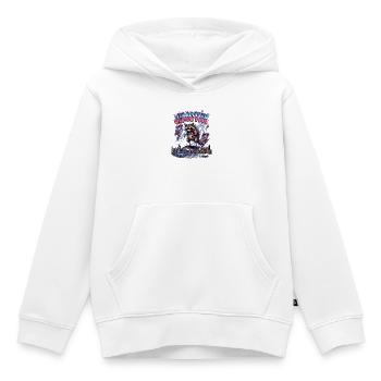 JIMOTHY Waschbär Retro - Kinder Premium Organic Hoodie - Weiß - Vorne - AI Model Kid Female (0cm)