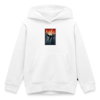 Hellcat - Katze aus der Hölle - Kinder Premium Organic Hoodie - Weiß - Vorne - AI Model Kid Female (0cm)