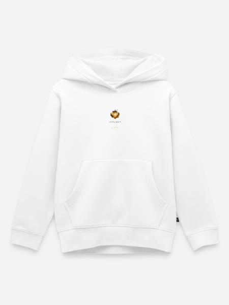 LOVE_ALWAYS_WINS_-_Love_Series - Kinder Premium Organic Hoodie - Weiß