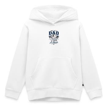 Vaterheld: Beschützer und Versorger - Kinder Premium Organic Hoodie - Weiß - Vorne - AI Model Kid Female (0cm)