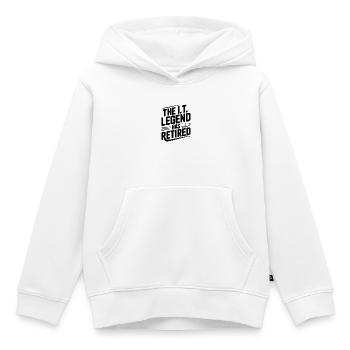 The I.T. Legend Has Retired - Kids Premium Organic Hoodie - white - Front - AI Model Kid Female (0cm)