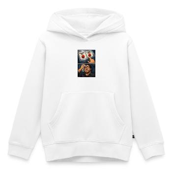 Vernünftigkeit vs Impuls-Moment - Kinder Premium Organic Hoodie - Weiß - Vorne - AI Model Kid Female (0cm)