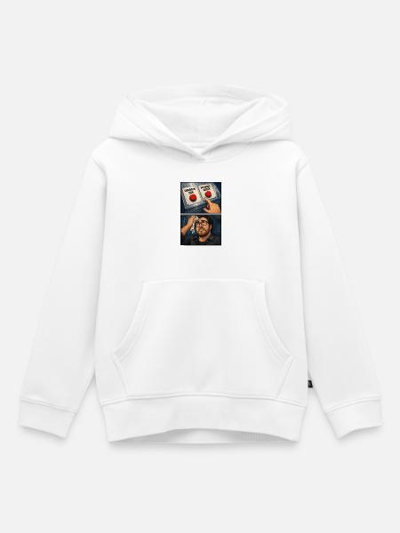 Vernünftigkeit vs Impuls-Moment - Kinder Premium Organic Hoodie - Weiß