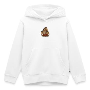 Pferdetrainer-Vater, robuster Stall-Reiter-Vater - Kinder Premium Organic Hoodie - Weiß - Vorne - AI Model Kid Female (0cm)