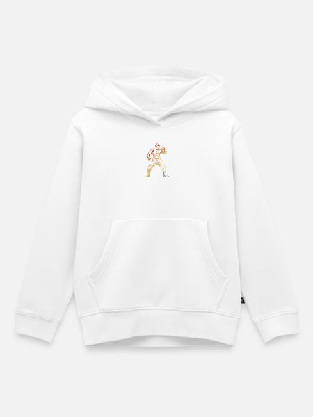 Kickboxer Retro - Kinder Premium Organic Hoodie - Weiß