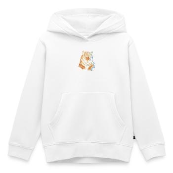 Tiger - Kinder Premium Organic Hoodie - Weiß - Vorne - AI Model Kid Female (0cm)