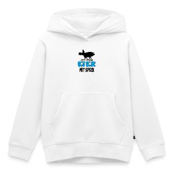 Ich mag Eier mit Speck Huhn Schwein Bauer Tiere - Kinder Premium Organic Hoodie - Weiß - Vorne - AI Model Kid Female (0cm)
