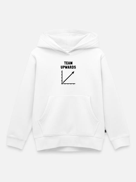 Team Aufwärts (Erfolg / Fortschritt / Schwarz) - Kinder Premium Organic Hoodie - Weiß
