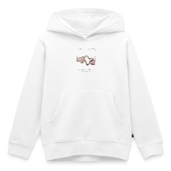 Dunkles Valentinsherz Hände - Kinder Premium Organic Hoodie - Weiß - Vorne - AI Model Kid Female (0cm)
