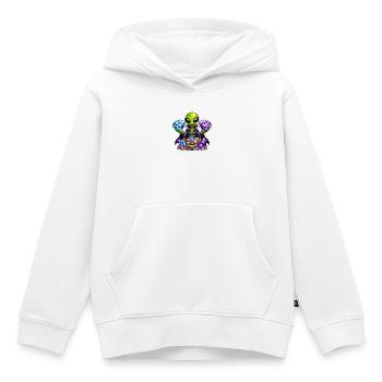 Alienischer Schatzmagier - Kinder Premium Organic Hoodie - Weiß - Vorne - AI Model Kid Female (0cm)