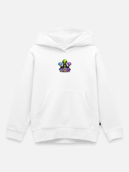 Alienischer Schatzmagier - Kinder Premium Organic Hoodie - Weiß