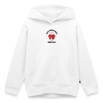 Boxer Girl Power - Kinder Premium Organic Hoodie - Weiß - Vorne - AI Model Kid Female (0cm)