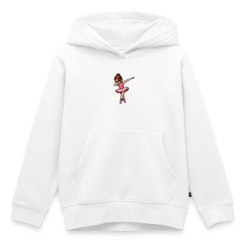 Dabbing Brünette Ballerina - Kinder Premium Organic Hoodie - Weiß - Vorne - AI Model Kid Female (0cm)