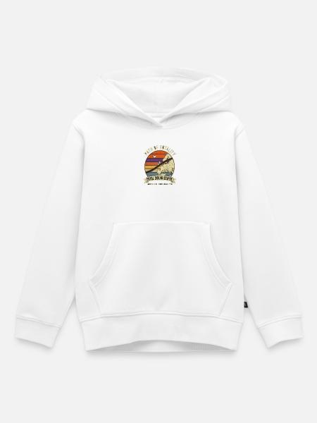 Totale Sonnenfinsternisbahn - Kinder Premium Organic Hoodie - Weiß