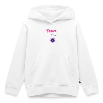 Junggesellinnenabschied. BRAUT. TEAM. TEAM MARIEE. ZUKÜNFTIGE BRAUT - Kinder Premium Organic Hoodie - Weiß - Vorne - AI Model Kid Female (0cm)