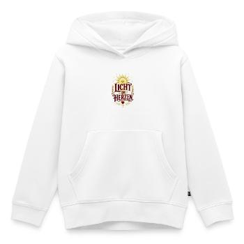 Licht im Herzen – Positiver Spruch - Kinder Premium Organic Hoodie - Weiß - Vorne - AI Model Kid Female (0cm)