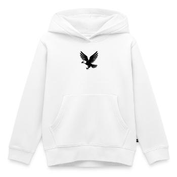 Adler Vogel im flug Modus  - Kinder Premium Organic Hoodie - Weiß - Vorne - AI Model Kid Female (0cm)