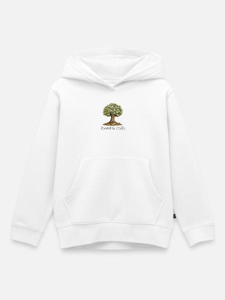 Geldbaum Rooted in Profits Finanzen - Kinder Premium Organic Hoodie - Weiß