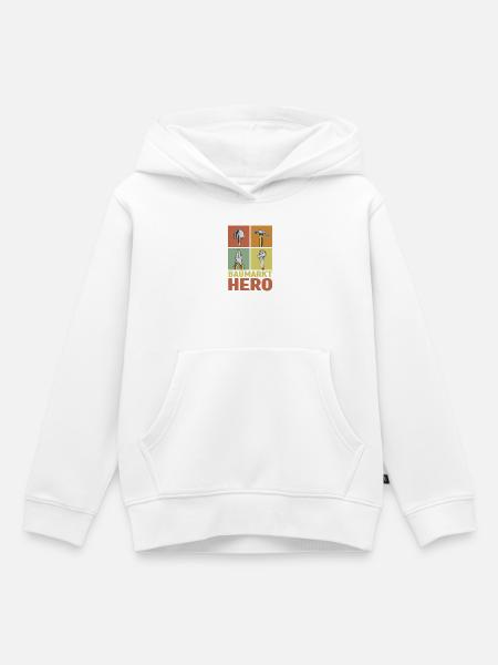Baumarkt Held Geschenk Heimwerker lustig DIY - Kinder Premium Organic Hoodie - Weiß