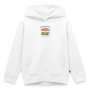 Bereit für den Strand – Einfach mal abschalten - Kinder Premium Organic Hoodie - Weiß - Vorne - AI Model Kid Female (0cm)