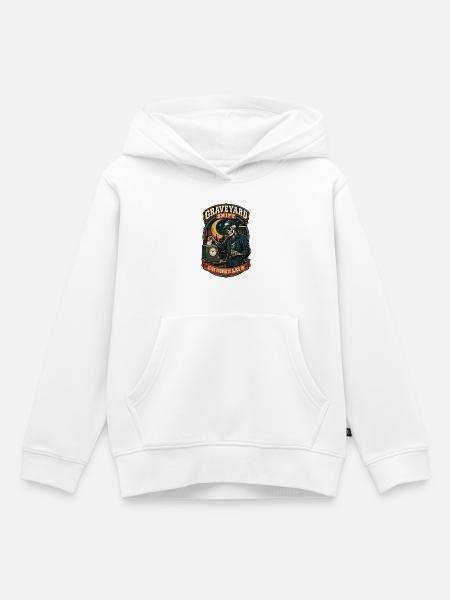Nachtschicht – Nachtschicht mit Humor - Kinder Premium Organic Hoodie - Weiß