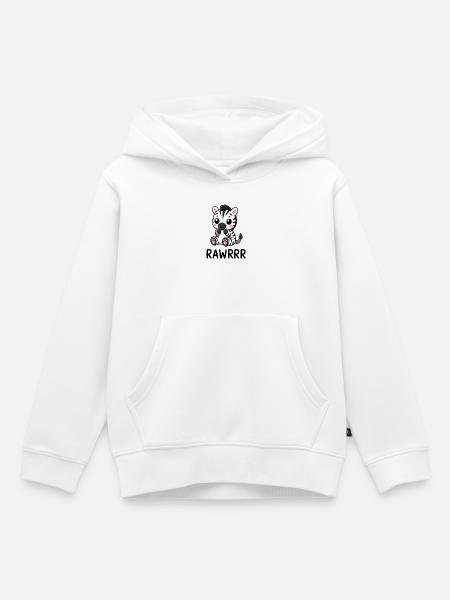 Süßes Zebra Kawaii Cartoon - Kinder Premium Organic Hoodie - Weiß