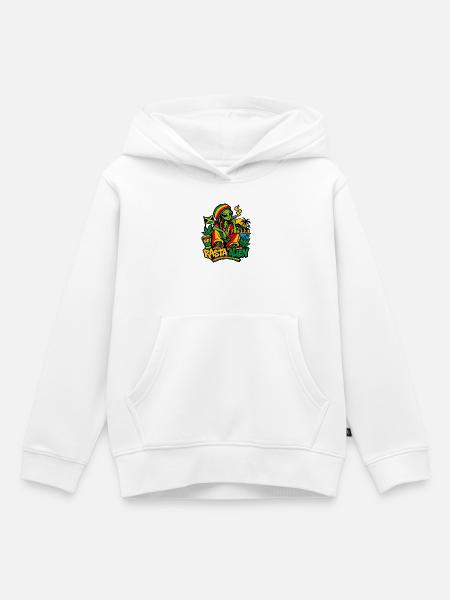 Rasta Alien - Kinder Premium Organic Hoodie - Weiß