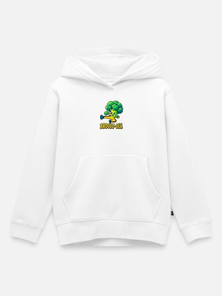 Brokkoli - Kinder Premium Organic Hoodie - Weiß
