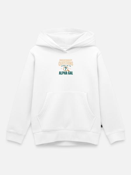 Alpha-gal-syndrom Alpha-gal-allergie Rotes Fleisch - Kinder Premium Organic Hoodie - Weiß