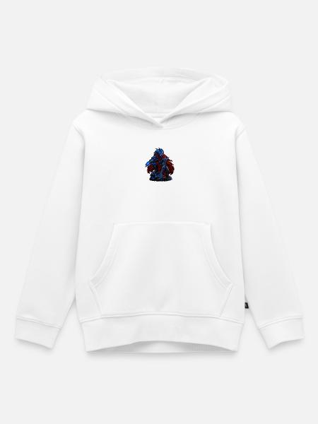 Kristall Alien – Futuristisches Sci-Fi Monster - Kinder Premium Organic Hoodie - Weiß