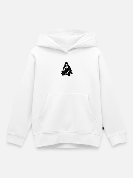 Schwarze Gothic Diva - Kinder Premium Organic Hoodie - Weiß